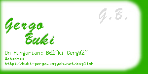 gergo buki business card