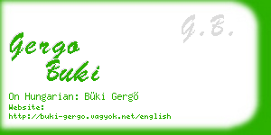 gergo buki business card